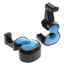 Car Seat Headrest Bag Coat Violin Shapes Hanger Hook Blue Pack of 2
