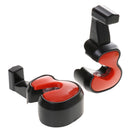 Vehicle Car Seat Headrest Bag Coat Violin Shapes Hanger Hook Red Pack of 2