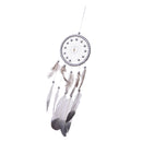 Handmade Dream Catcher With Feathers Kids Bedroom Decoration Wall Hanging Ornament Silver