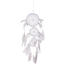 3 Circles Dream Catcher With Feathers Wall Hanging Decoration Ornament