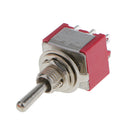 5pcs Red SPST Miniature Toggle Switch on/off Change Model Railway Hobby