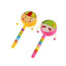 Colorful Cartoon Smiling Face Rattle Drum Kids Toys Gifts Plastic Noise Maker