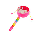 Colorful Cartoon Smiling Face Rattle Drum Kids Toys Gifts Plastic Noise Maker