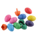 12x No-Toxic Wax Crayons Children Colorful Painting Stick Gifts Kindergarten Toys Egg Shapes