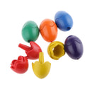 6x No-Toxic Wax Crayons Children Colorful Painting Stick Gifts Kindergarten Toys Egg Shapes