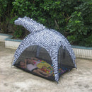 Simple Cartoon Zebra Style Play Tent Cubby House Playhouse for Kids Indoor Outdoor Games