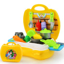26pcs Kitchen Wares Fruit Vegtable Kit Playset Kids Pretend Play Toy-Yellow