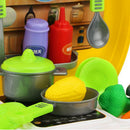 26pcs Kitchen Wares Fruit Vegtable Kit Playset Kids Pretend Play Toy-Yellow