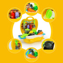 26pcs Kitchen Wares Fruit Vegtable Kit Playset Kids Pretend Play Toy-Yellow