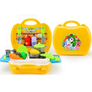 26pcs Kitchen Wares Fruit Vegtable Kit Playset Kids Pretend Play Toy-Yellow
