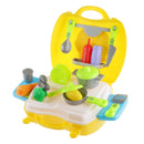 26pcs Kitchen Wares Fruit Vegtable Kit Playset Kids Pretend Play Toy-Yellow