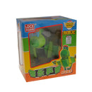 6.5'' Gogo Dino Green PING Transformer Robot Dinosaur Airplane Educational Toy