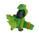 6.5'' Gogo Dino Green PING Transformer Robot Dinosaur Airplane Educational Toy
