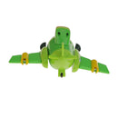 6.5'' Gogo Dino Green PING Transformer Robot Dinosaur Airplane Educational Toy