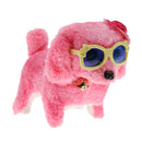 Pink Walking Barking Tail Wagging Puppy Dog Electronic Toy wi/ Hat&Glasses