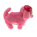 Pink Walking Barking Tail Wagging Puppy Dog Electronic Toy wi/ Hat&Glasses