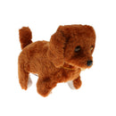 Kids Walking Barking Tail Wagging Puppy Dog Batteries-0perated Toys-Brown