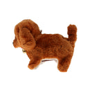 Kids Walking Barking Tail Wagging Puppy Dog Batteries-0perated Toys-Brown