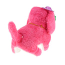 Rose Red Walking Barking Tail Wagging Puppy Dog with Glasses Electronic Toys