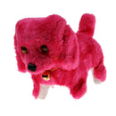 Rose Red Walking Barking Tail Wagging Puppy Dog Batteries-0perated Toy Gift