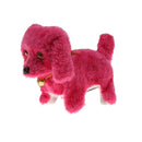 Rose Red Walking Barking Tail Wagging Puppy Dog Batteries-0perated Toy Gift