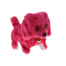 Rose Red Walking Barking Tail Wagging Puppy Dog Batteries-0perated Toy Gift