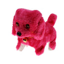 Rose Red Walking Barking Tail Wagging Puppy Dog Batteries-0perated Toy Gift