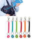 Spring Coil Keyring Spiral Key Chain Stretchable Theftproof Bracelet Rosered