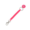 Spring Coil Keyring Spiral Key Chain Stretchable Theftproof Bracelet Rosered