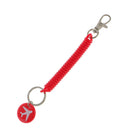 Spring Coil Keyring Spiral Key Chain Stretchable Theftproof Bracelet Red