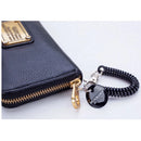 Spring Coil Keyring Spiral Key Chain Stretchable Theftproof Bracelet Red