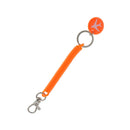 Spring Coil Keyring Spiral Key Chain Stretchable Theftproof Bracelet Orange