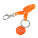Spring Coil Keyring Spiral Key Chain Stretchable Theftproof Bracelet Orange