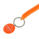 Spring Coil Keyring Spiral Key Chain Stretchable Theftproof Bracelet Orange