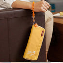 Spring Coil Keyring Spiral Key Chain Stretchable Theftproof Bracelet Orange