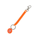 Spring Coil Keyring Spiral Key Chain Stretchable Theftproof Bracelet Orange