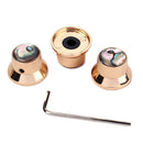 3Pcs Golden Volume Tone Speed Control Knobs for Electric Guitar/Bass