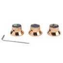 3Pcs Golden Volume Tone Speed Control Knobs for Electric Guitar/Bass