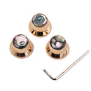 3Pcs Golden Volume Tone Speed Control Knobs for Electric Guitar/Bass