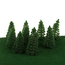Pack 20pcs Model Deep Green Tree Train Diorama Wargame Layout N 1:150 SCALE