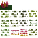 Pack 20pcs Model Deep Green Tree Train Diorama Wargame Layout N 1:150 SCALE