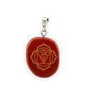 Engraved Red Jasper Chakra Reiki Energy Healing Crystal Jewellery Pendant