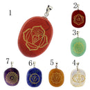 Engraved Red Jasper Chakra Reiki Energy Healing Crystal Jewellery Pendant