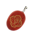 Engraved Red Jasper Chakra Reiki Energy Healing Crystal Jewellery Pendant