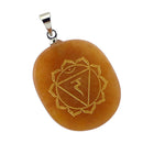 Engraved Red Aventurine Chakra Reiki Healing Crystal Jewellery Pendant