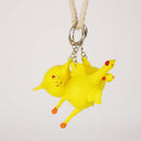 Soft Rubber Plucked Squeezing Laying Egg Chicken Key Chain Ring Tricky Toy