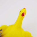 Soft Rubber Plucked Squeezing Laying Egg Chicken Key Chain Ring Tricky Toy