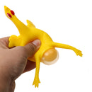 Soft Rubber Squeezing Plucked Chicken Laying Egg Tricky Toy Novelty Gift