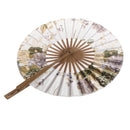 Folding Elegant Silk Bamboo Hand Fan Wedding & Party Decoration Favors Windmill Fan