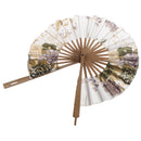 Folding Elegant Silk Bamboo Hand Fan Wedding & Party Decoration Favors Windmill Fan